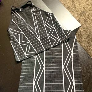 BCBGeneration 2 Piece Halter Crop Tank and Skirt